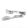 Cinturini per orologi Fibbia pieghevole in acciaio inossidabile solido per chiusura di distribuzione del cinturino Accessori in metallo da 18 mm
