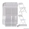 Другие праздничные вечеринки набор 4 пластиковых складных стульев Студентное мероприятие Коммерческое белое для Ho DH1IG