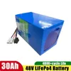 Batterier 48V 20AH 25AH 30AH 35AH 40AH LIFEPO4 LITIUM Batteri med BMS för golfvagn Ebike Scooter Bicycle Snowbike+5A Charger