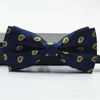 İngiliz Mens Bow Tie Black Paisley Fashion 25 Styles Jacquard Dokuma İpek Bow Tie Toptan Gelinlik İşletme