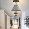 Ceiling Lights Vintage Rustic Semi Flush Mount Light Farmhouse E27 Base Industrial For Hallway Stairway