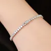 Bangle PANSYSEN 100% 925 Sterling Silver Simulated Moissanite Diamond Bracelets for Women Yellow White Gold Color Birthday Jewelry Gift