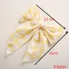 Hair Accessories Cute Clips For Girls Spring Summer Cotton Big Bows Plaid Embroidery Daisy Hairpin Children Barrette Kids