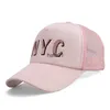 Dongyun Korean hat new Sequin NET hat letter NYC duck tongue hat men's and women's outdoor sunscreen baseball hat