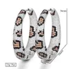 Huggie Missvikki New Design Hot Trendy Leopard Hoop Earrings Women Bridal Wedding Party Occise Top Shiny Cubic Zirconia Jewelry