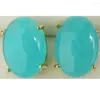 Dangle Earrings Jewelry 3 Colors! Wholesale Wonderful 13 18mm 18KGP Sky Blue/pink/ Dark Blue Natural Jade Earring