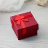 Jewelry Stand 12 pieces Paper Ring Boxes With Bow Design For Earrings 1 dozen Case for Valentines Day Gift Wholesale Lots Bulk 230517