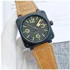 2023 NEW Watches Men Automatic Mechanical Watch Bell Brown Leather Black Ross Rubber Belt Women Luxury Fashion Watch Wristwatches High quality