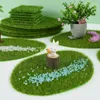 Flores decorativas Mini Artificial Green Grassland Garden Garden Diy Micro paisagem Simulação Mosse Mosco Turf Mat Floor da casa