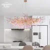 Lámparas de cristal modernas Retro LED Gota de lluvia Latón Lámpara colgante rectangular para sala de estar Comedor Cocina Isla Lámparas colgantes