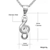 Anhänger Halsketten CHIMDOU Mädchen Jungen Geschenk Edelstahl Musik Symbol Casual Männer Schmuck High Note Halskette Charme Bijoux