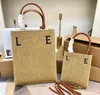 2024 Nouveau sac de créateur Sac fourre-tout standard Sac de plage Vin Wine Coconut Fibre Tote Sac fourre-tout