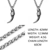 Hanger kettingen retro eenvoudige draak klauwen ketting unisex mode dier 316L roestvrijstalen cadeau sieraden