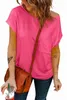 rose Pocketed Tee with Side Slits 2023 Hot New p3Lo#