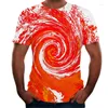 Men's T Shirts 3D Printed Short-sleeve Shirt Men Summer Streetwear Clothing Fashion Custom Swirl