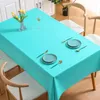 Table Cloth Solid Color Ins Style El Rectangular PVC Tablecloth Oil-Proof Waterproof Antifouling Cover Outdoor Dining