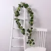 Decoratieve bloemen kunstmatige codering rattan 2m eucalyptus wijnstok geld blad thuis bruiloft decoratie groene plant