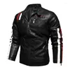 Pelliccia da uomo Giacche in pelle da motociclista Giacca da motociclista vintage Moda maschile Bomber Outwear 2023 Autunno Inverno Cerniera Faux PU Coat