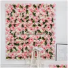 Ghirlande di fiori decorativi Ghirlande di fiori di rose artificiali Decorato Muro Pografia Sfondo Art Po Shop Decorazioni floreali Dr Dhzw3