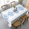 Nappe Nordic Vintage Ins Bleu Rose Imprimé Convient Pour Café Restaurant Pique-Nique Fête Maison