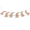 Autres fournitures de fête festive Lapin de jute de Pâques Drapeau suspendu Guirlande de banderoles vintage pour une décoration heureuse 2,5 mètres Drop Delivery Dheyp