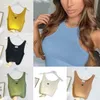 Summer White Women Tops Tees Crop Top Embroidery Sexy Off Shoulder Black Tank Top Casual Sleeveless Backless Top Shirts Luxury Designer Solid Color Vest 76587