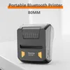 Drahtloser 80-mm-Thermobondrucker Mini-Handhled POS-Rechnungen mit Papierrollen Bluetooth USB für Supermarktrestaurant