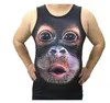 Nowy druk 3D zabawny zwierzę małpa goryla tank top moda moda mężczyzna destybus kamizelka crewneck kamizelka plus size s-6xl harajuku 004