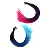 Cascos de moto Figatia 2pcs 55cm Casco de pelo Pigtail Gradient Ponytail para