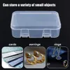 Jewelry Stand 6x Large and Small Size Clear Plastic Storage Box Containers with Lids Empty Hinged Boxes for Bank Card Beads DIY 230517