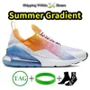 270 Running Shoes Men Women Cushion Sports Shoe Triple White Black Barely Rose Habanero Red Summer Gradient Tea Berry Womens 270s Flat Sneakers Mens Trainers