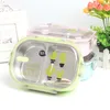 Dinnerware Sets Japanse Lunchbox Draagbare Met Compartimenten Servies 304 Roestvrij Staal Kids Bento Box Magnetron Voedsel Container