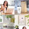 Emballage Cadeau 80 Pcs Fleur Scrapbook Autocollant Pack Étanche Transparent Pet Main Journal Diy Astuce Compte Ordinateur Portable Pour La Décoration Drop Delivery H Dhxhq