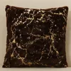 Oreiller marbre imprimé taie d'oreiller salon canapé décoration de la maison rose noir Patchwork couverture taille Polyester Case