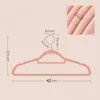Hangers Racks 42CM ABS flocking non-slip hanger clothing store finishing seamless storage household clothes hanging magic clothes rack 230518