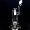 Flat mouth Mobius matrix glass hookah with 1 birdcage perc (gb350)