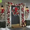 New Christmas Wreath Outdoor 2022 Xmas Decorations Signs Home Garden Office Porch Front Door Hanging Garland 2023 New Year Decor