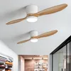 52inch 60inch Wood Ceiling Fans with Light Remote Control 2 Blades Fans Lamps for Living Room Bedroom