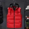 Men's Vests 2023 Winter Light Color Vest Men Casual Waterproof Stand Collar Warm Sleeveless Coat Solid Plus Size 3XL