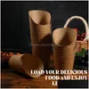 Geschenkwikkeling 100 van Popcorn Paper Cups Holders IJs Opslag French Frites Holder voor thuisrestaurant Shopgift GiftGift Drop Lever DHHLK