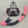 Masques de plongée sous-marine professionnels ensemble de plongée en apnée jupe en Silicone adulte lunettes anti-buée lunettes équipement de piscine