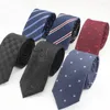 Bow Lass Grey Red Men Poliester Paspeed Chude Paisley Fucidies Plaid Corbata Neckwear na imprezę 6 cm St. Walentynki