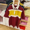 2023 Heren Polo's Zomer Nieuw stijl paar Casual t-shirt heren damesstreep losse poloshirt kleurcontrast korte mouw t-shirt