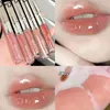 Lip Gloss Square Tube Single Head Red 2 In 1 Mirror Matte Long Lasting Lipstick Waterproof Moisturize Oil Makeup