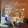Luzes noturnas LED Light Note Board Mensagem com Lâmpada Power Power Lâmpada Soft Gift para Childrencreative