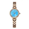 Wristwatches 2023 Simple Women's Watch Light Luxury Diamond-encrusted Trend Ins Wind Automatic Quartz Reloj De Mujer