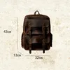 Backpack AETOO Handmade Crazy Horse Leather Men's Retro Travel First Layer Large Capacity Computer Bri