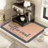 Tapis de table tapis de café réutilisable motif exquis plat polyvalent grande cuisine absorbant drainant