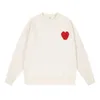 Дизайнеры Amisweater Франция Свитер с капюшоном Am i De Coeur с вышитым узором в виде сердца Джемпер с круглым вырезом Пара спортивных свитшотов Xmf8
