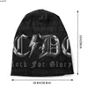 Beanie/Skull Caps AC DC Heavy Metal Music Beanie Bonnet Knitting Hats Women Men Australian Rock Band Winter Warm Skullies Beanies Caps for Ski J230518